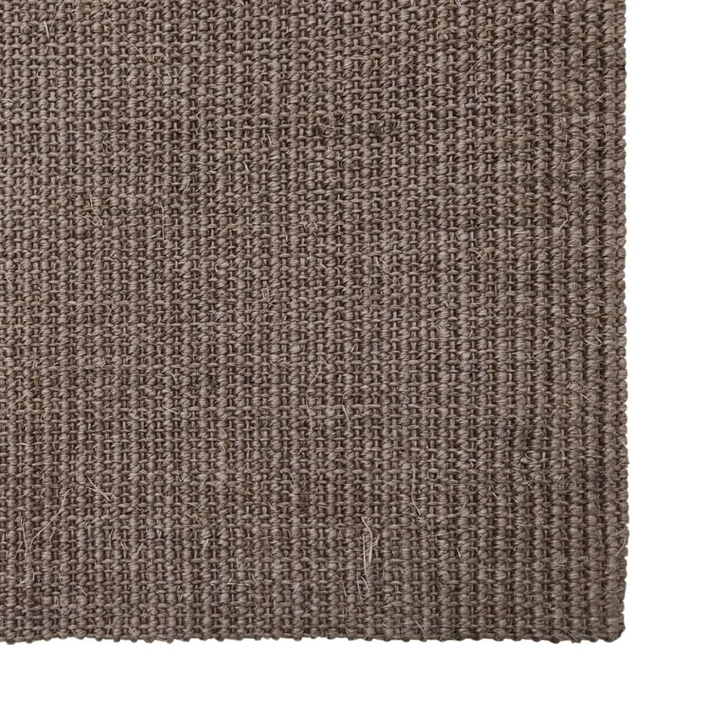 Tapete de sisal para poste arranhador 66x200 cm castanho