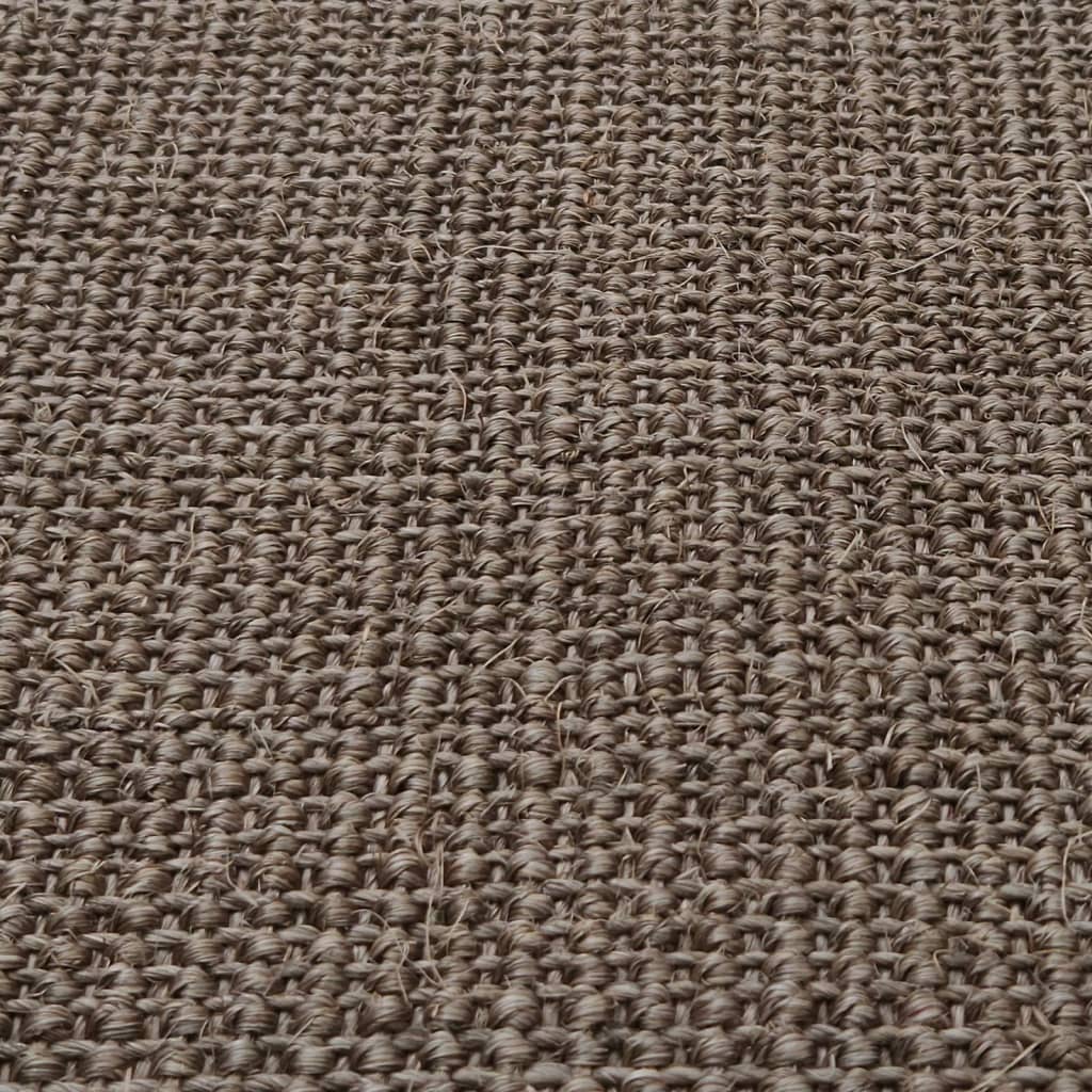 Tapete de sisal para poste arranhador 80x150 cm castanho