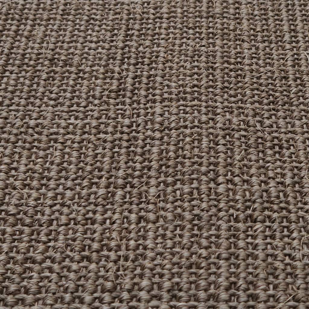 Tapete de sisal para poste arranhador 80x350 cm castanho