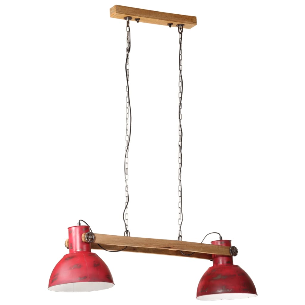 Candeeiro suspenso 25 W 85x28x109 cm E27 vermelho desgastado