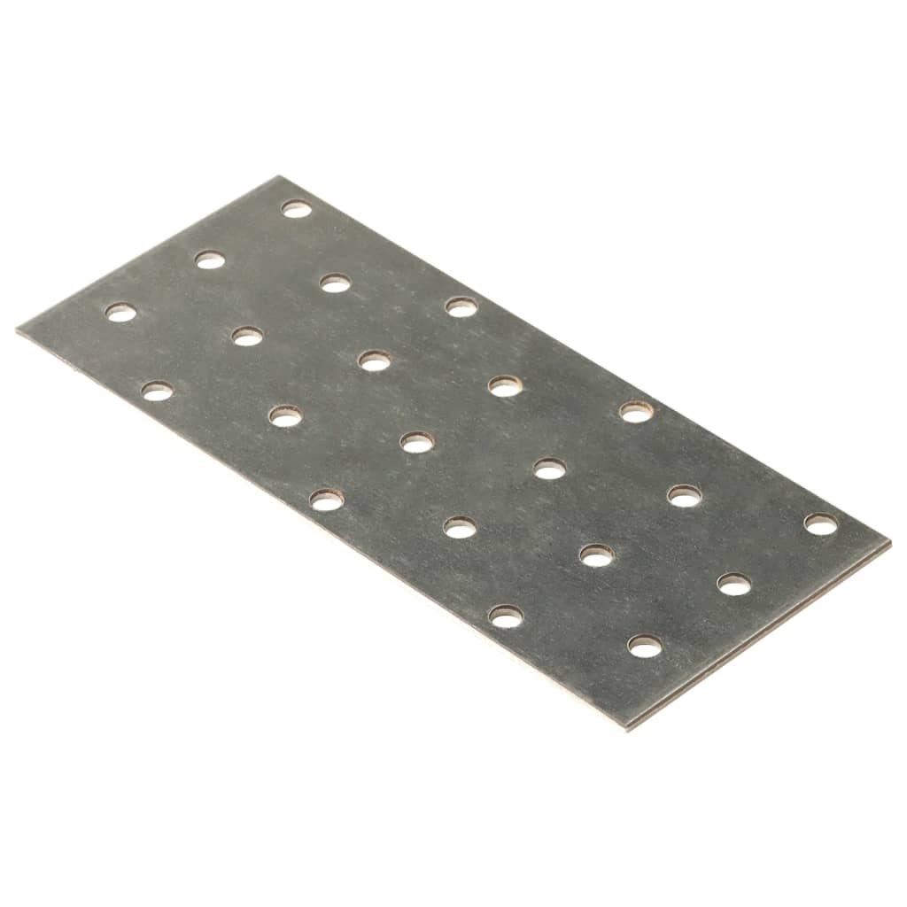 Chapas perfuradas 40 pcs 2 mm 140x60 mm aço galvanizado