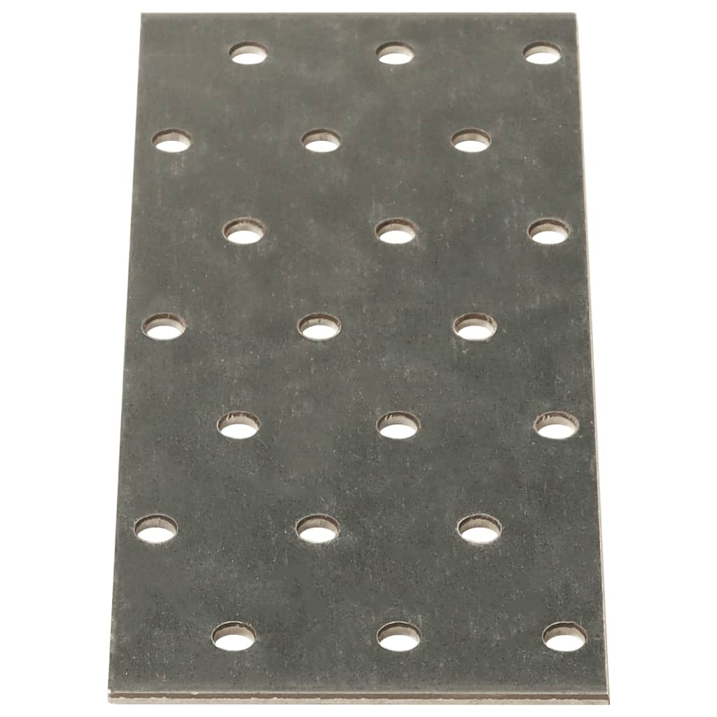 Chapas perfuradas 40 pcs 2 mm 140x60 mm aço galvanizado