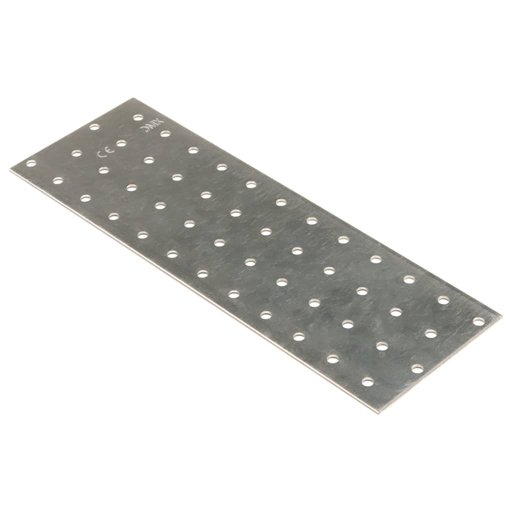 Chapas perfuradas 20 pcs 2 mm 240x80 mm aço galvanizado