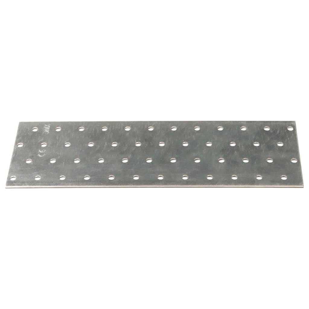 Chapas perfuradas 20 pcs 2 mm 240x80 mm aço galvanizado