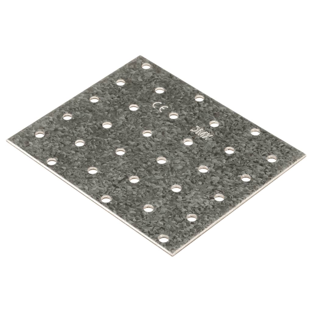 Chapas perfuradas 20 pcs 2 mm 120x100 mm aço galvanizado