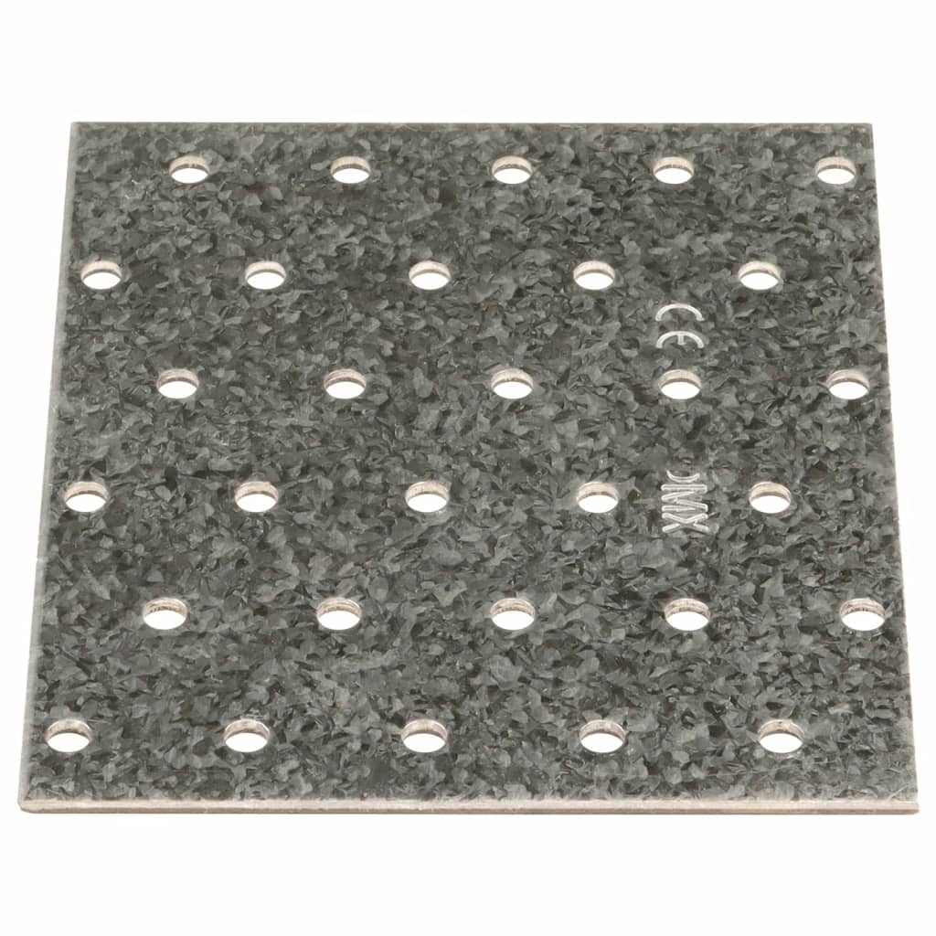 Chapas perfuradas 20 pcs 2 mm 120x100 mm aço galvanizado