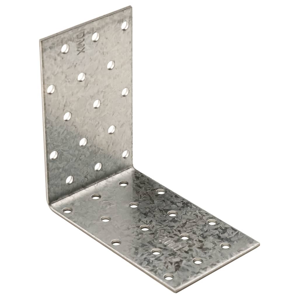 Suportes angulares 40 pcs 2 mm 100x60x100 mm aço galvanizado