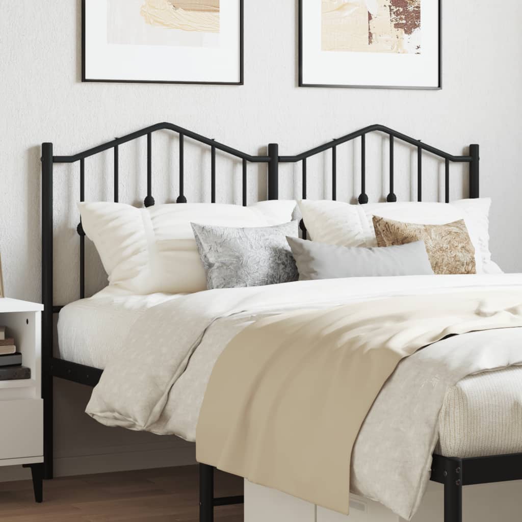 Cabeceira de cama 135 cm metal preto