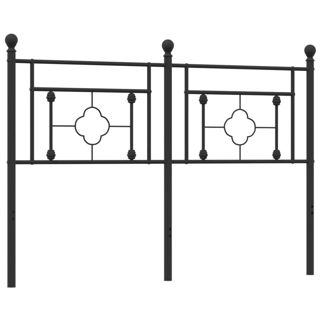 Cabeceira de cama 135 cm metal preto