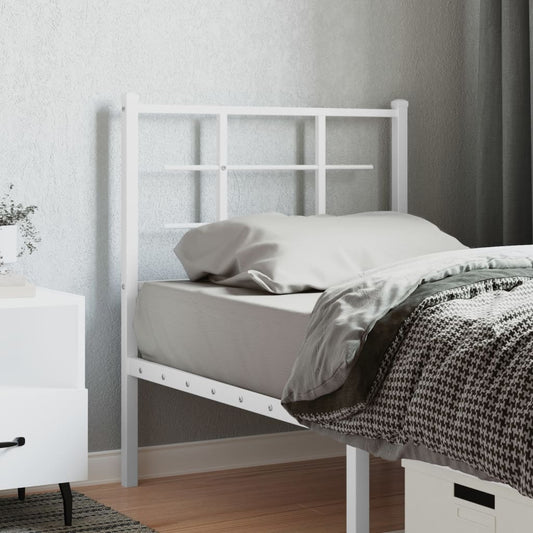 Cabeceira de cama 80 cm metal branco