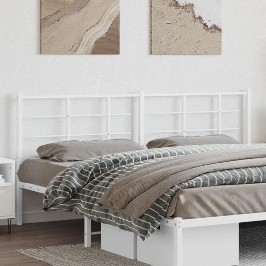 Cabeceira de cama 200 cm metal branco