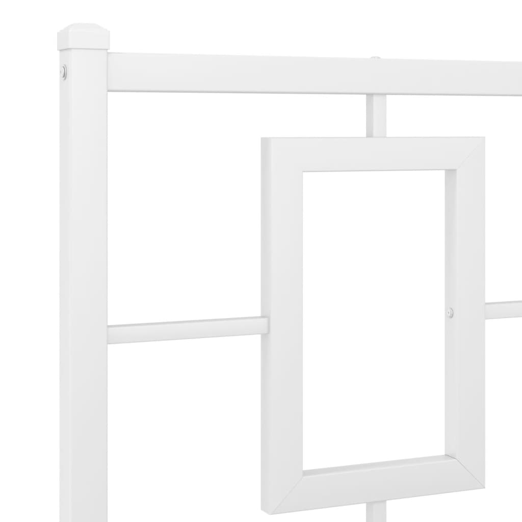 Cabeceira de cama 135 cm metal branco