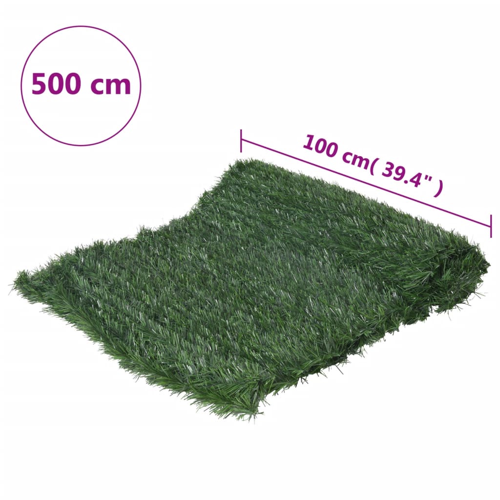 Vedação de relva artificial 1x5 m verde