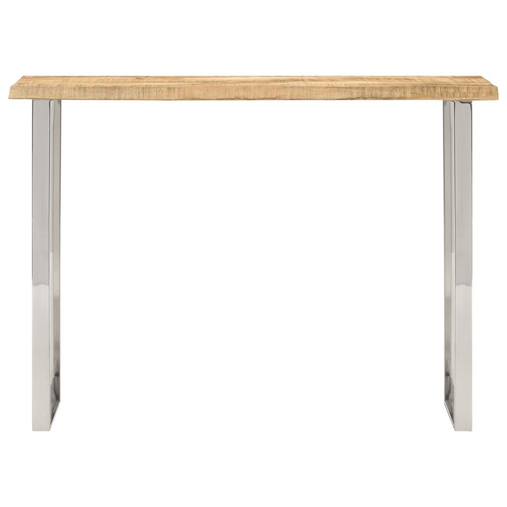 Mesa consola c/ borda viva 105x33x76cm madeira mangueira maciça