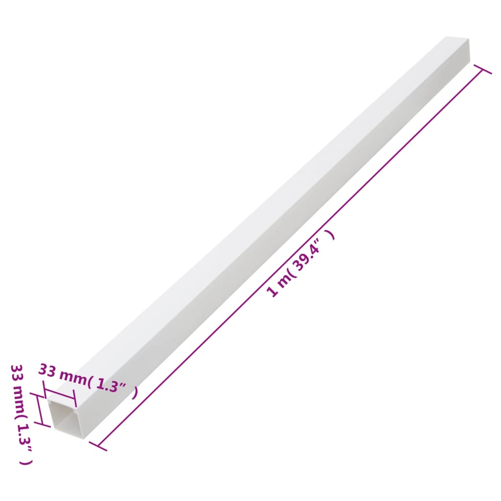 Calhas para cabos 33x33 mm 10 m PVC