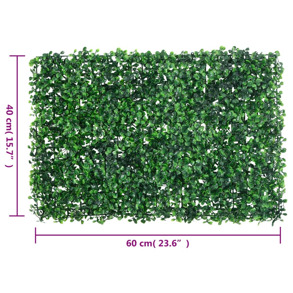 Vedação de arbusto artificial 24 pcs 40x60 cm verde