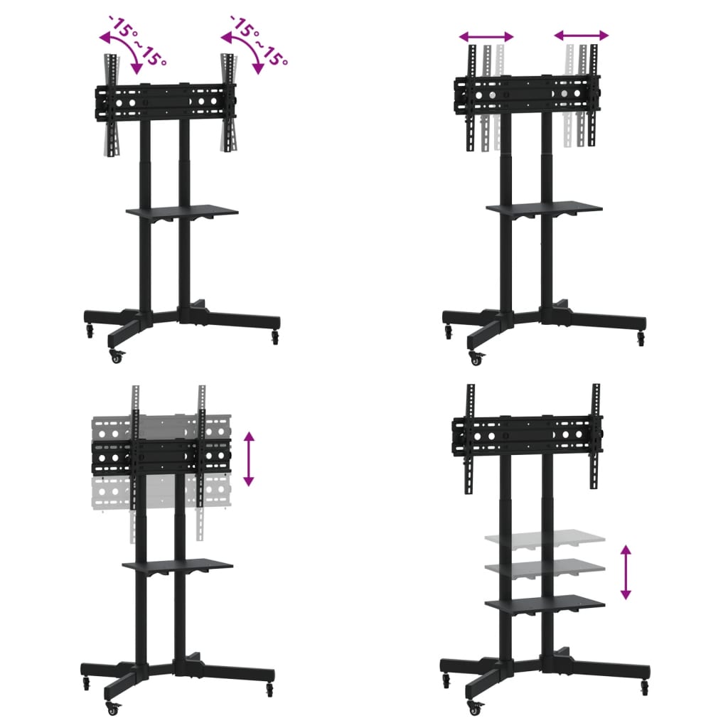 Suporte de TV c/ rodas ecrãs de 32-70" Max VESA 600x400mm 50kg