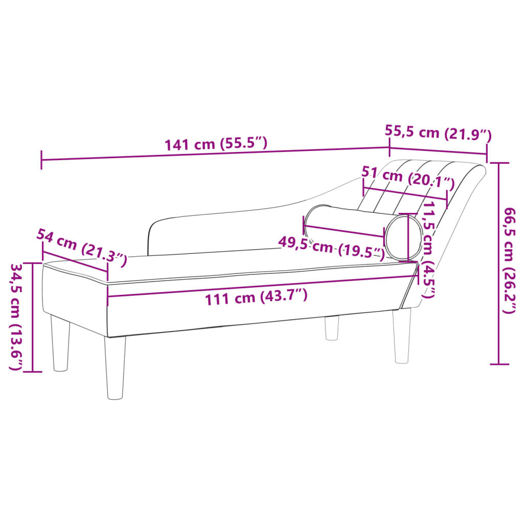 Chaise lounge com almofadões veludo cinzento-escuro