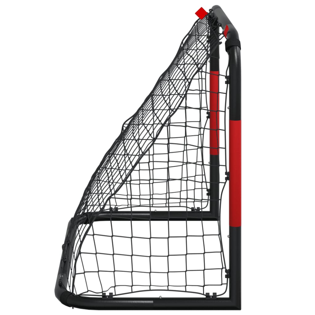 Baliza de futebol com rede 90x48x71 cm aço vermelho e preto