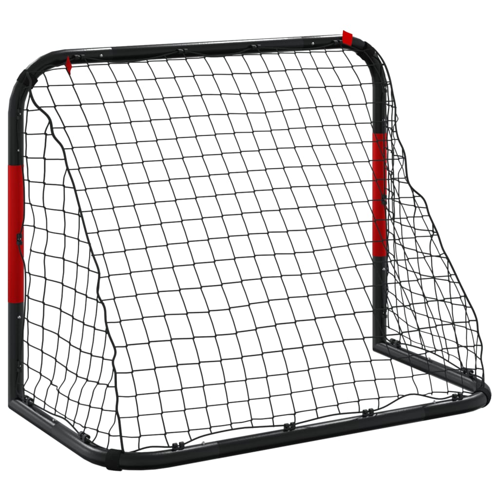 Baliza de futebol com rede 90x48x71 cm aço vermelho e preto