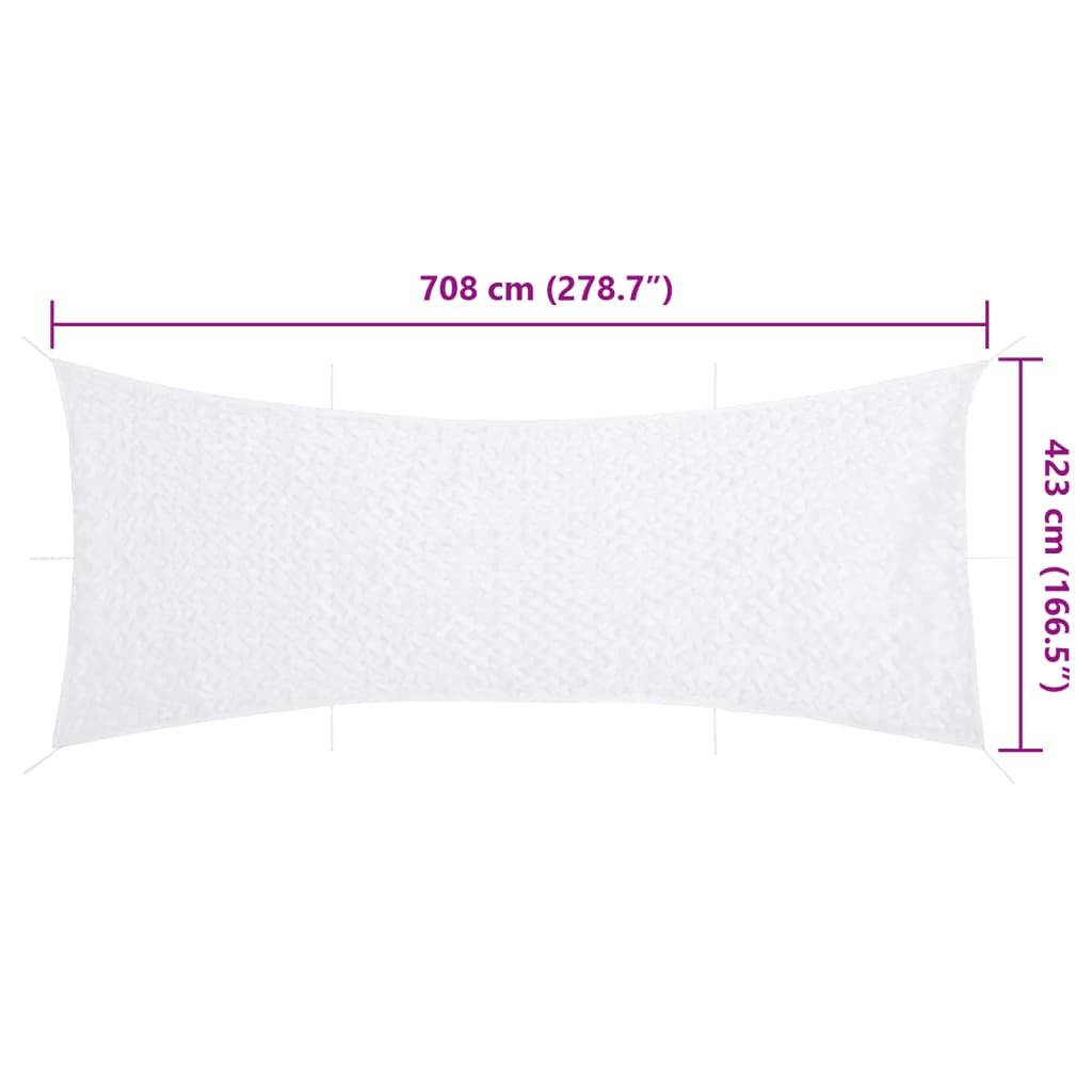 Rede de camuflagem com saco de arrumação 708x423 cm branco