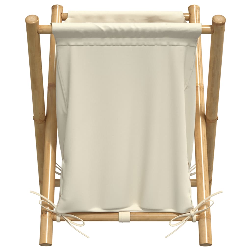 Cesto de roupa 45x55x63,5 cm bambu creme