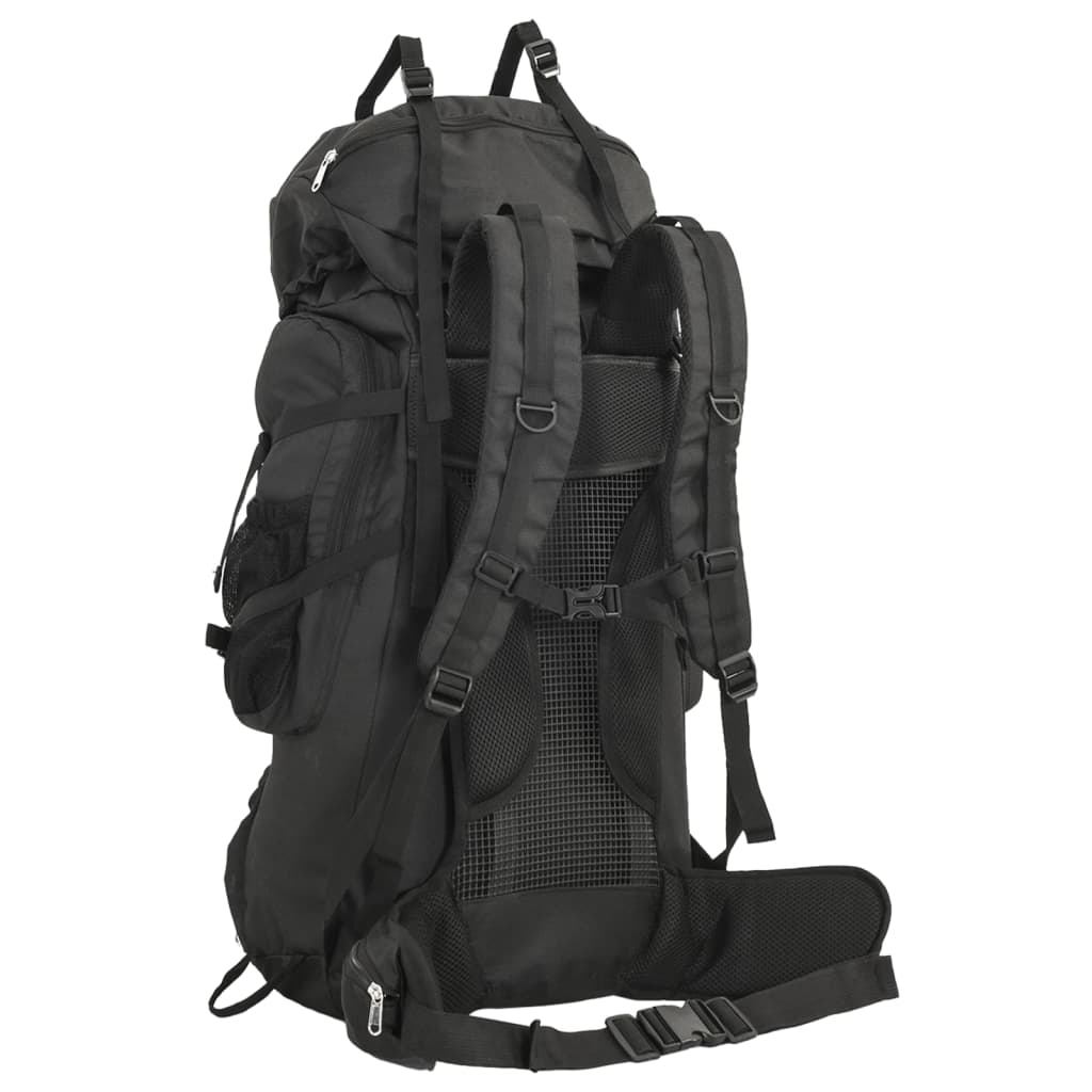 Mochila para caminhadas 60 L tecido oxford preto