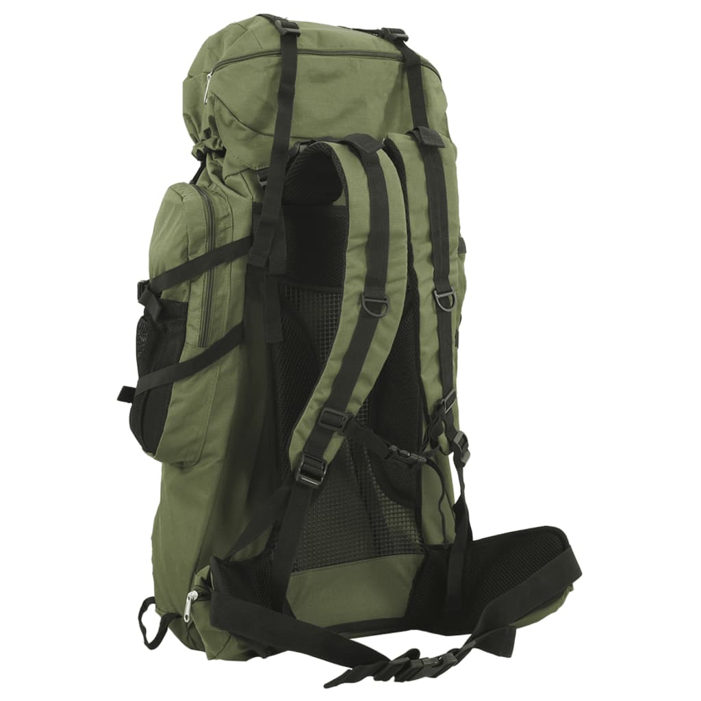 Mochila para caminhadas 80 L tecido oxford verde-tropa