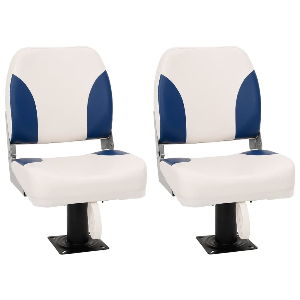 4 pcs conjunto assento barco dobrável 41x36x48 cm azul e branco