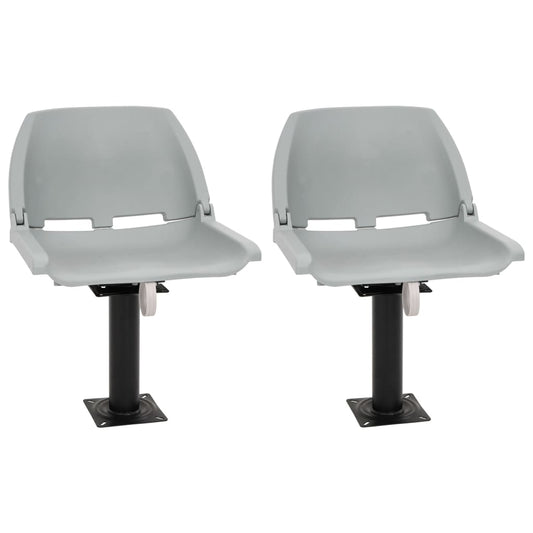 Assentos de barco 2 pcs com pedestal rotativo a 360°