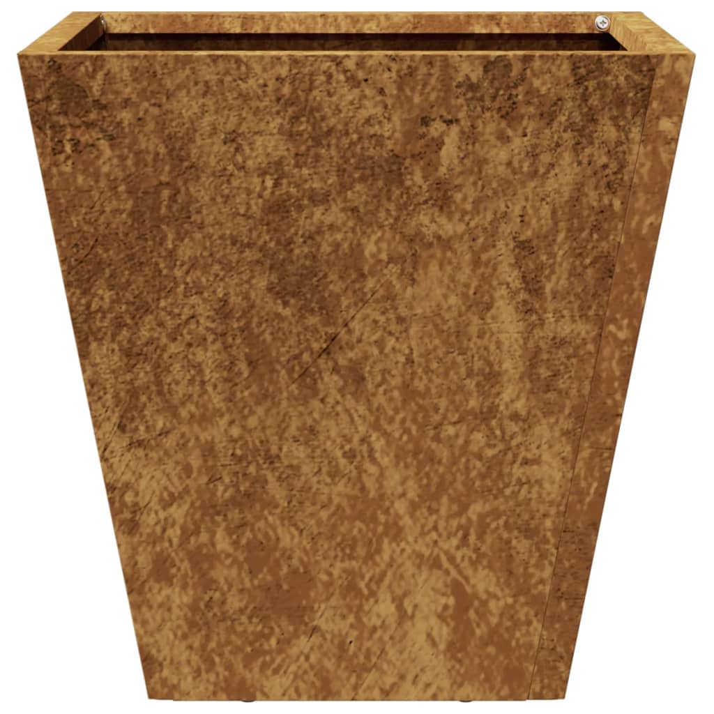 Vaso/floreira de jardim 30x30x30 cm aço corten