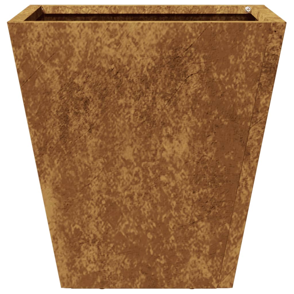 Vaso/floreira de jardim 30x30x30 cm aço corten