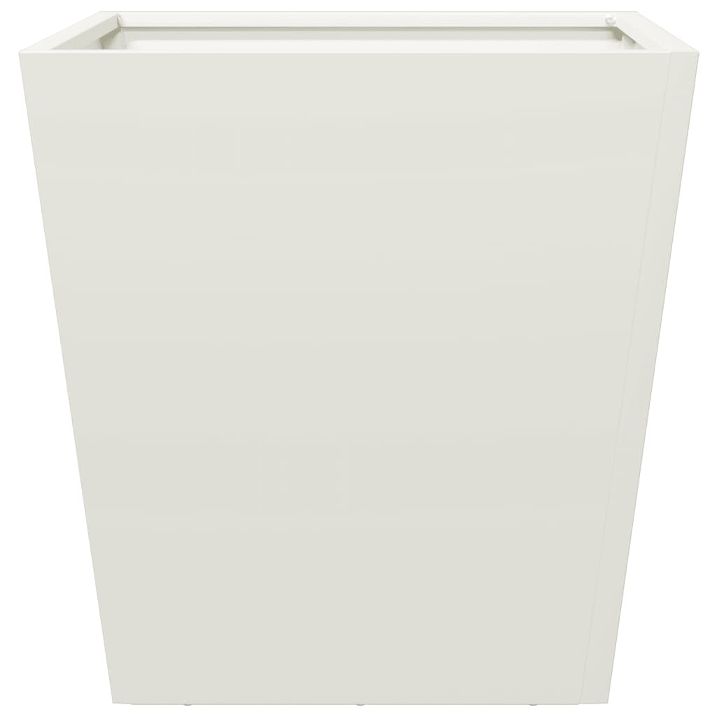 Vaso/floreira de jardim 2 pcs 40x40x40 cm aço branco