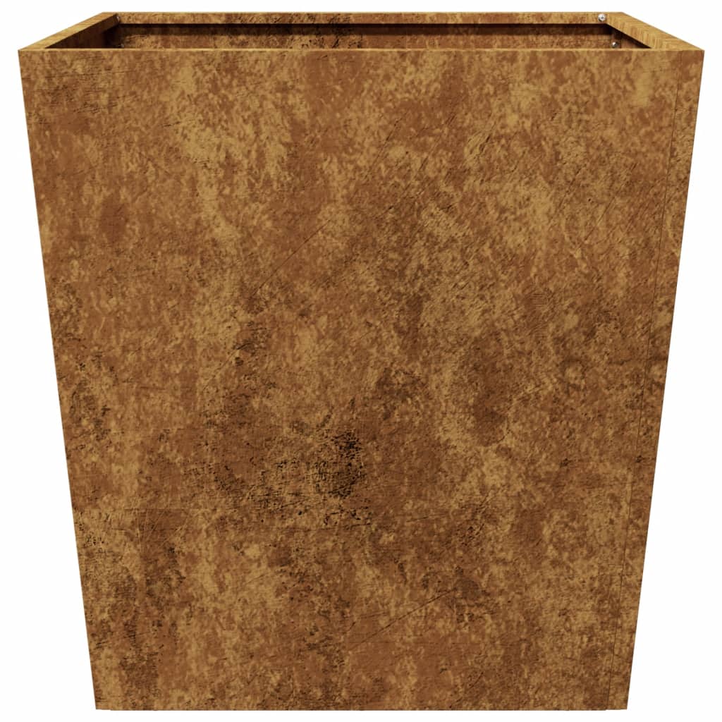 Vaso/floreira de jardim 2 pcs 50x50x50 cm aço corten