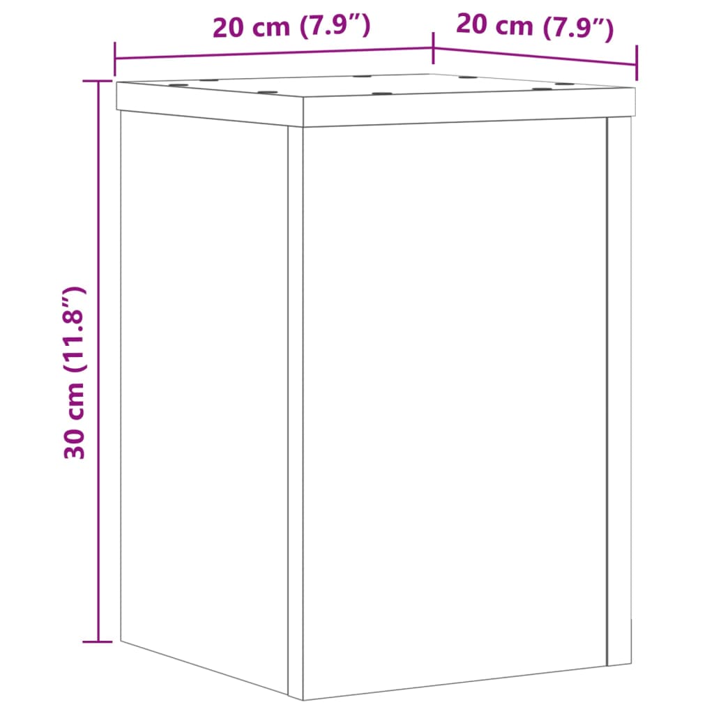 Suportes p/ plantas 2 pcs 20x20x30 cm derivados de madeira