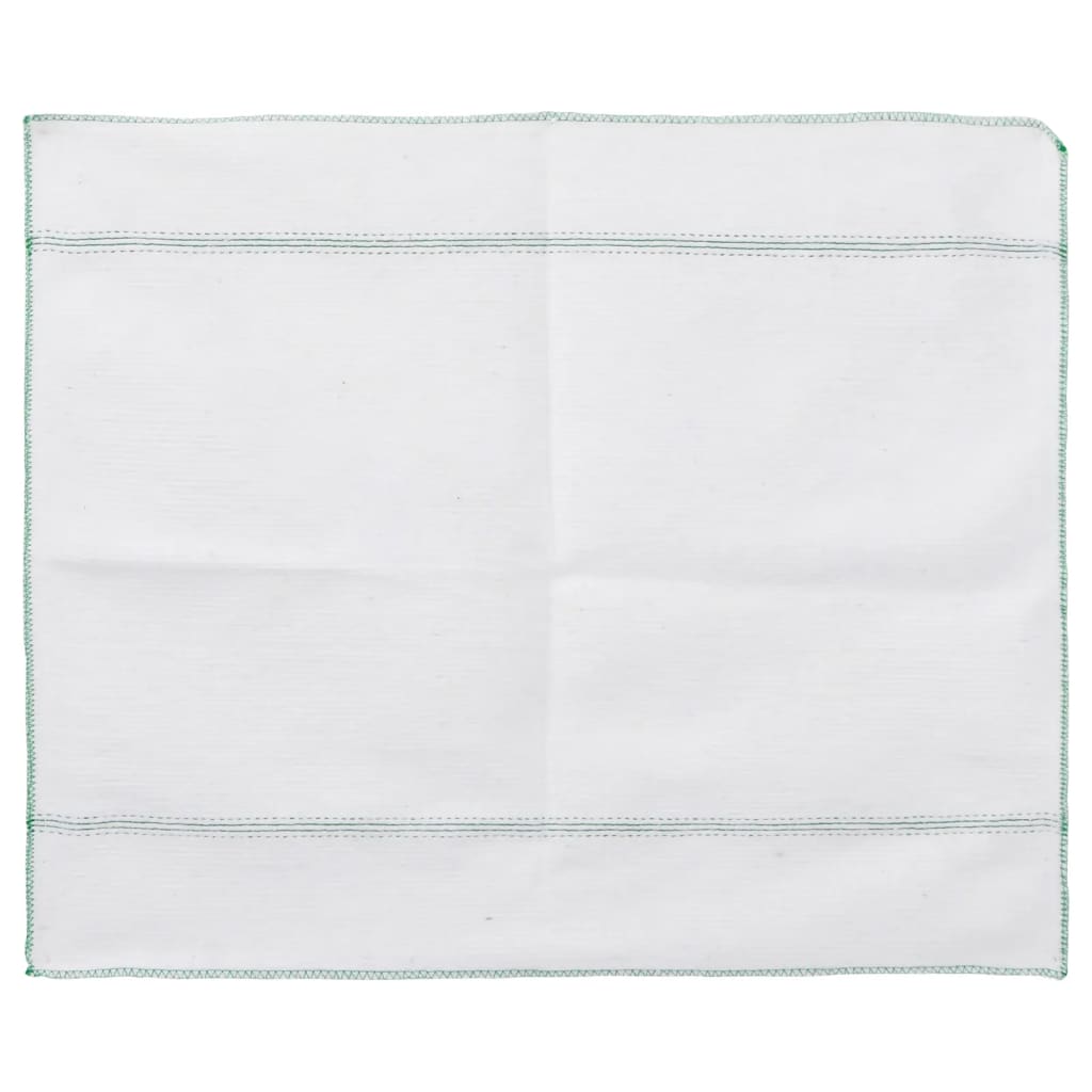 Panos para o chão 50 pcs 50x60 cm branco com riscas verdes