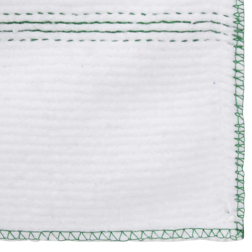 Panos para o chão 50 pcs 50x60 cm branco com riscas verdes