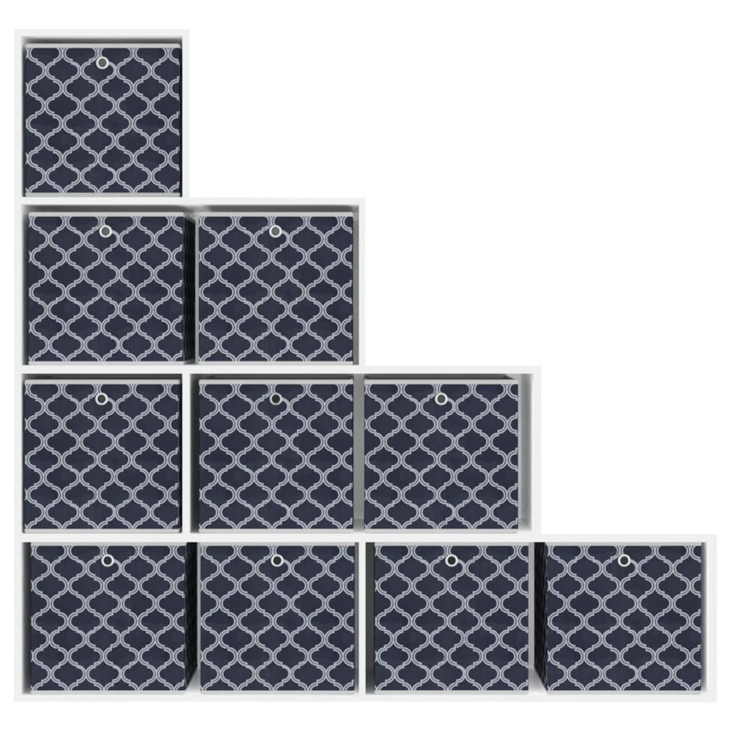 Caixas de arrumação dobráveis 10 pcs 32x32x32 cm TNT azul