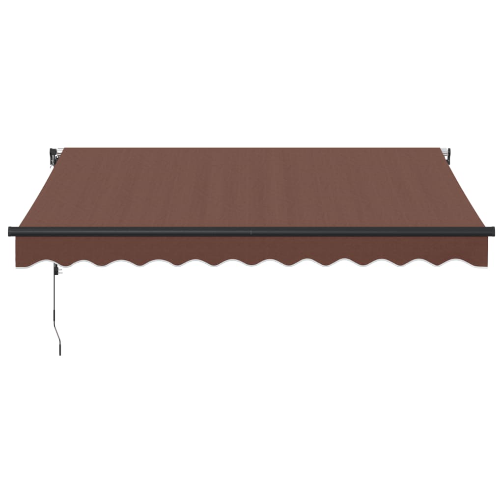 Toldo retrátil automático 300x250 cm castanho