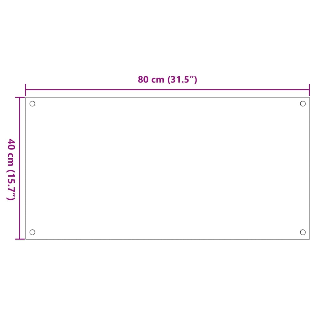 Painéis anti-salpicos de cozinha 2 pcs 80x40 cm vidro temp.